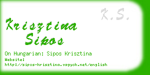 krisztina sipos business card